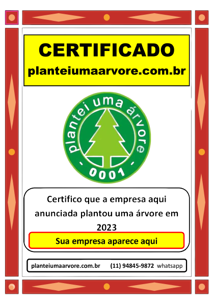 CERTIFICADO PLANTEI UMA ARVORE SEM FUNDO